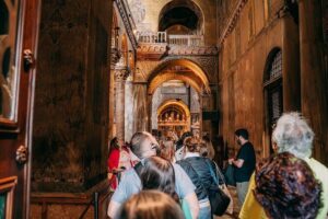 Small-group Saint Mark’s Basilica Priority Access - The first stop: Piazza San Marco, set up for what you’ll see