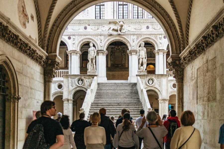 Venice: Private Entry Doge Palace & St. Mark Terraces Tour - Doge’s Palace before opening: Staircases, councils, and power rooms